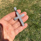 10K White Gold Diamond Cross Pendant For Men  customdiamjewel   