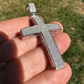 10K White Gold Diamond Cross Pendant For Men  customdiamjewel   