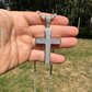 10K White Gold Diamond Cross Pendant For Men  customdiamjewel   