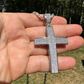 10K White Gold Diamond Cross Pendant For Men  customdiamjewel   