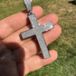 10K White Gold Diamond Cross Pendant For Men  customdiamjewel   