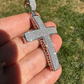 10K White Gold Diamond Cross Pendant For Men  customdiamjewel   