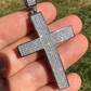 10K White Gold Diamond Cross Pendant For Men  customdiamjewel   