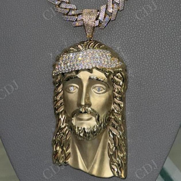 Silver Gold Plated Jesus Christ Hip Hop Pendant hip hop jewelry CustomDiamJewel   