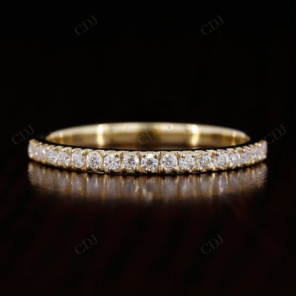 Woman Half Eternity 0.25CTW Lab grown Wedding Band  customdiamjewel 10KT Yellow Gold VVS-EF