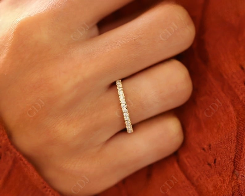 Simple Round Shape Diamond Half Eternity Wedding Band  customdiamjewel   