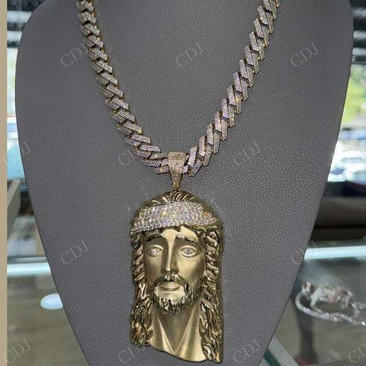 Silver Gold Plated Jesus Christ Hip Hop Pendant hip hop jewelry CustomDiamJewel   