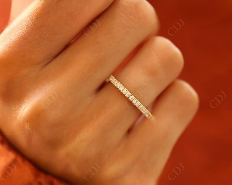 Simple Round Shape Diamond Half Eternity Wedding Band  customdiamjewel   