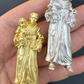 14K Gold St Joseph W Baby Jesus Pendant  customdiamjewel   