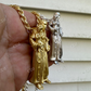 14K Gold St Joseph W Baby Jesus Pendant  customdiamjewel   