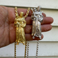 14K Gold St Joseph W Baby Jesus Pendant  customdiamjewel   