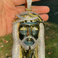 14k Gold Vermeil Mens Iced Jesus Piece Pendant  customdiamjewel   