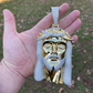 14k Gold Vermeil Mens Iced Jesus Piece Pendant  customdiamjewel   