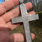 14K White Gold Cross Pendant For Men  customdiamjewel   