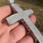 14K White Gold Cross Pendant For Men  customdiamjewel   