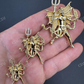 14K Gold Devil Satan Diamond Pendant For Men  customdiamjewel   