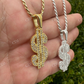 925 Silver Iced Dollar $ Sign Money Hip Hop Diamond Pendant  customdiamjewel   