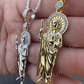 14K Gold St Jude San Judas Diamond Pendant  customdiamjewel   