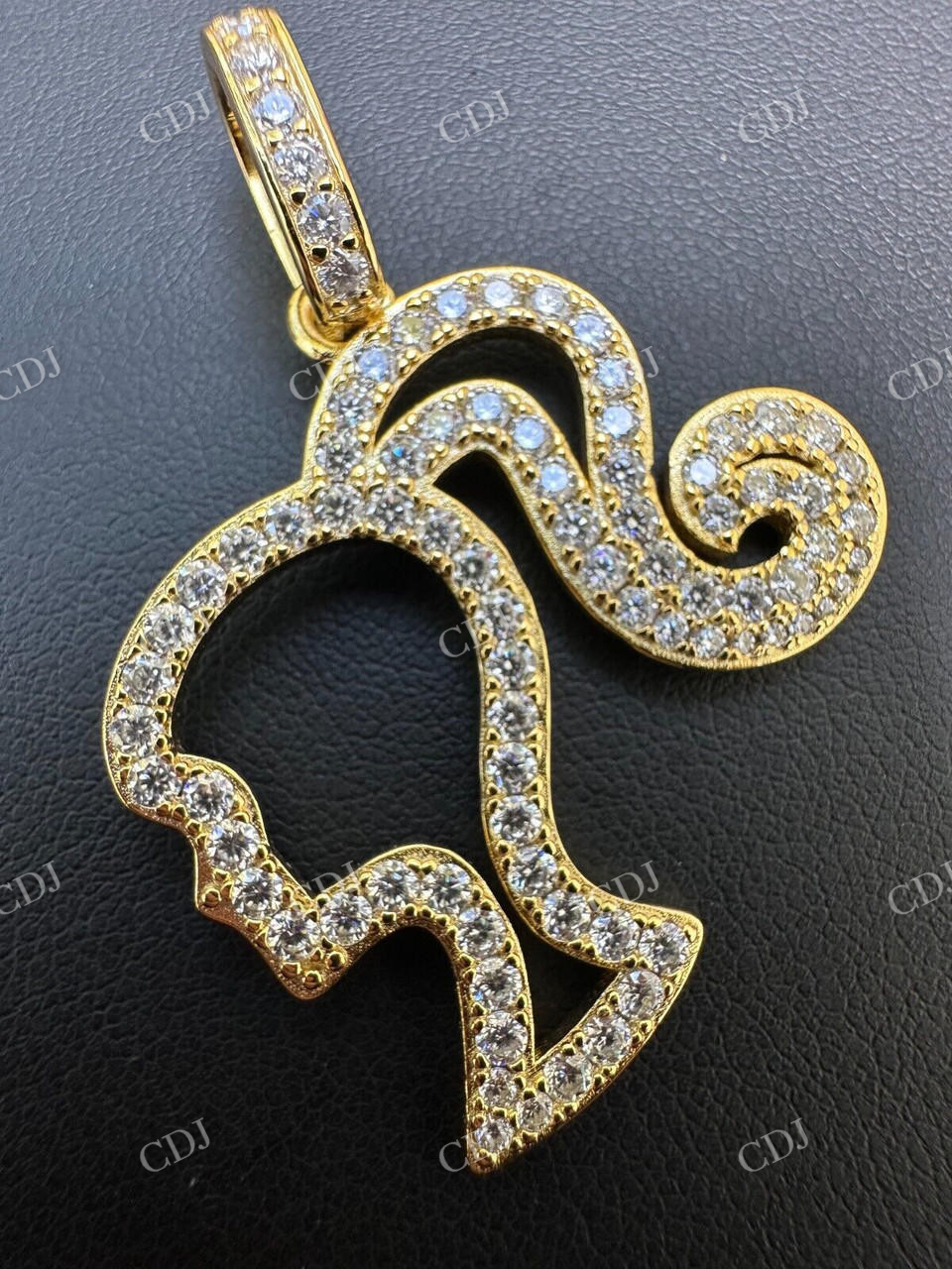 925 Silver Barbie Doll Diamond Pendant  customdiamjewel   