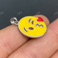 925 Sterling Silver Smiley Blow Kiss Love Emoji Pendant  customdiamjewel   