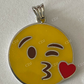 925 Sterling Silver Smiley Blow Kiss Love Emoji Pendant  customdiamjewel   