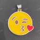 925 Sterling Silver Smiley Blow Kiss Love Emoji Pendant  customdiamjewel   