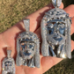 4k White Gold Diamond Jesus Piece Pendant  customdiamjewel   