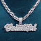 High Quality Hip Hop Iced Out Beautiful Letter Pendant hip hop jewelry CustomDiamJewel   