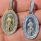 14K Gold Mary Iced Diamond Pendant  customdiamjewel   