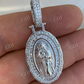 14K Gold Mary Iced Diamond Pendant  customdiamjewel   