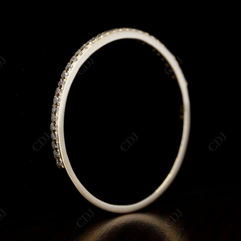 Unique Natural Diamond Half Eternity Thin Wedding Ring  customdiamjewel   