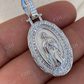 14K Gold Mary Iced Diamond Pendant  customdiamjewel   