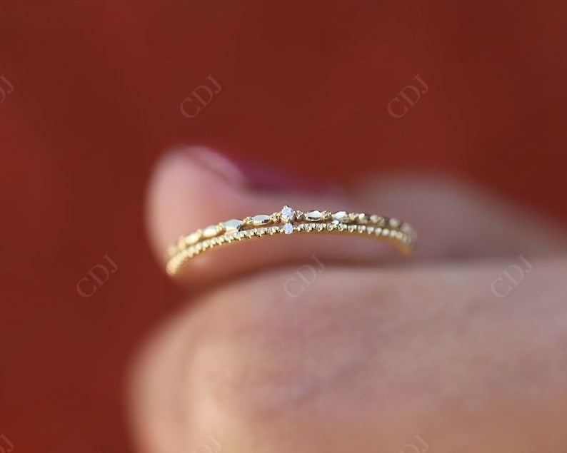 Half Etenity 14K solid Gold Real Diamond Bubble Wedding Band  customdiamjewel   