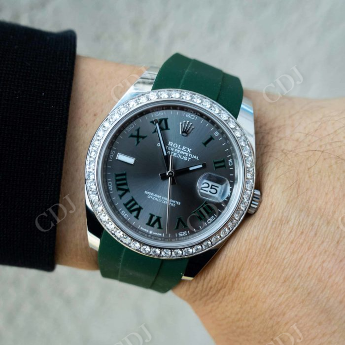 Rolex Custom Diamond Bezel Watch  customdiamjewel   