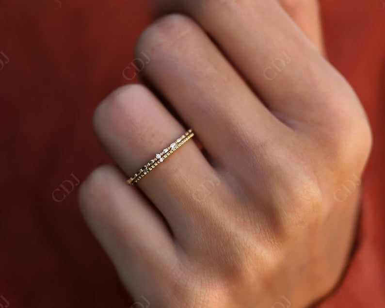 Half Etenity 14K solid Gold Real Diamond Bubble Wedding Band  customdiamjewel   