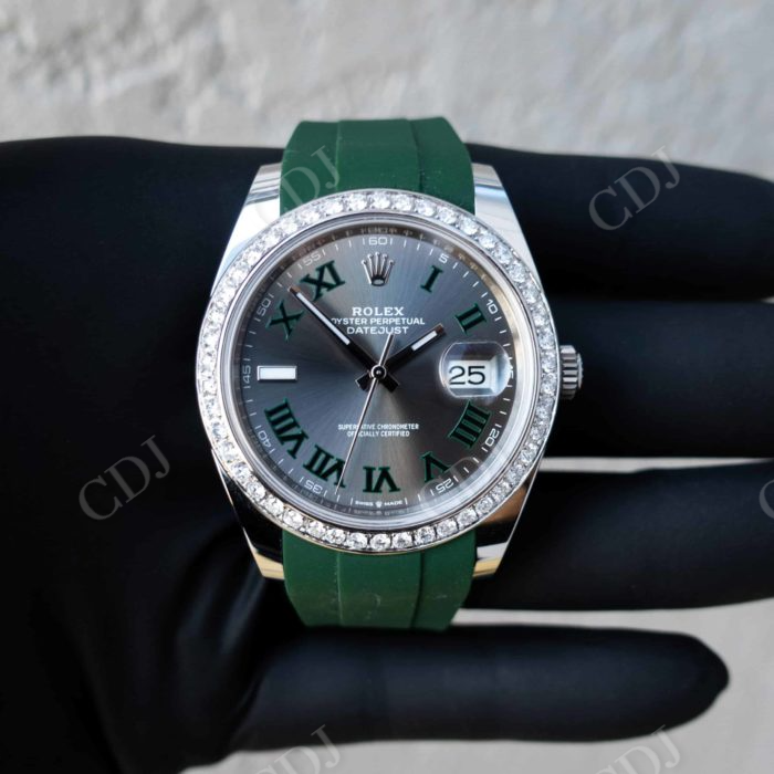 Rolex Custom Diamond Bezel Watch  customdiamjewel   