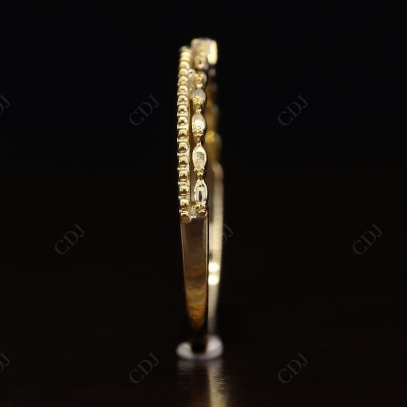 Half Etenity 14K solid Gold Real Diamond Bubble Wedding Band  customdiamjewel   