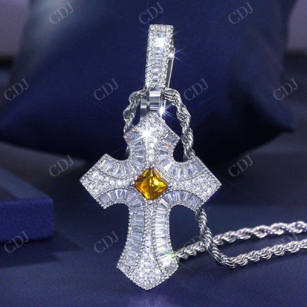 Moissanite Custom Cross Pendant  CustomDiamJewel   