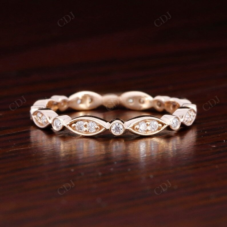 Round Shaped 0.25CTW Lab Grown Diamond Wedding Band  customdiamjewel   