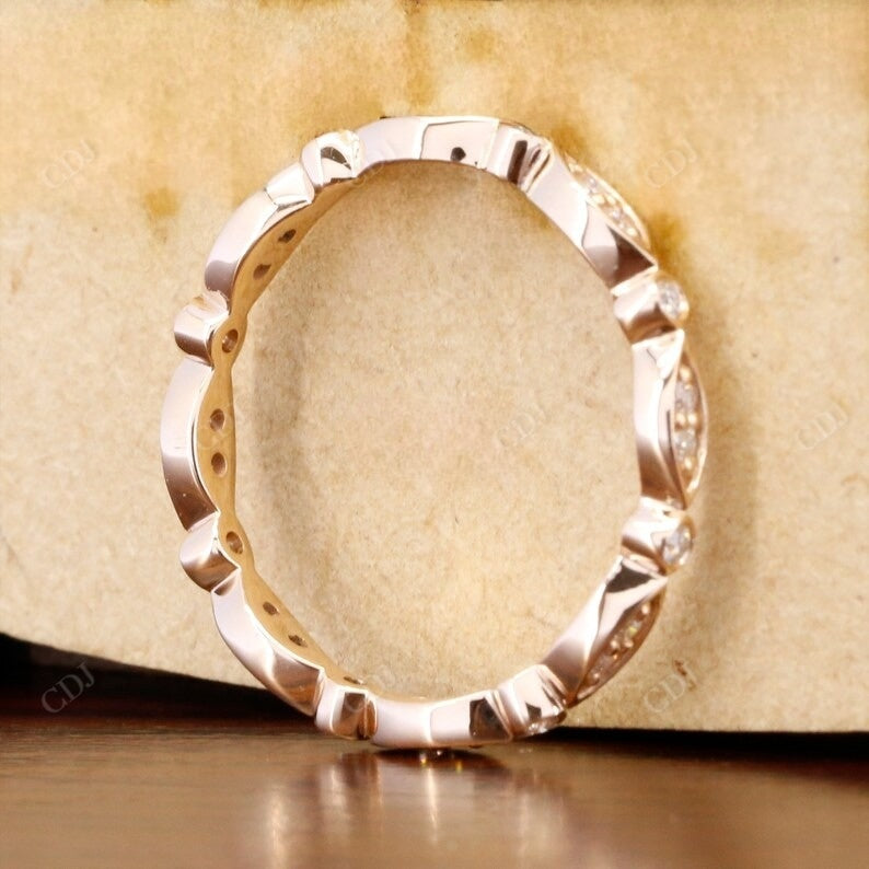 Round Cut Natural Diamond Full Eternity Matching Wedding Band  customdiamjewel   