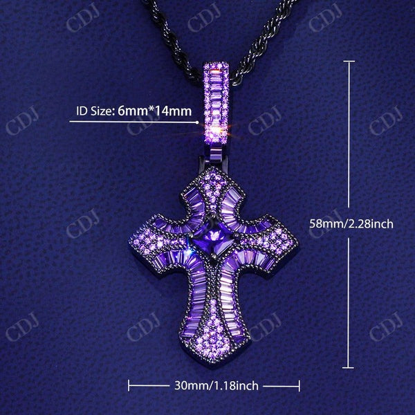 Moissanite Custom Cross Pendant  CustomDiamJewel   