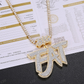 Two Tone BIG FAT Moissanite Pendant hip hop jewelry CustomDiamJewel