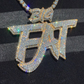 Two Tone BIG FAT Moissanite Pendant hip hop jewelry CustomDiamJewel