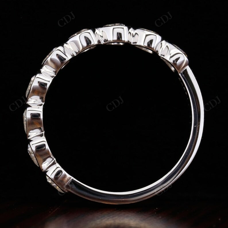 Bezel Setting Eternity 2.7CTW Heart Cut Lab Grown Diamond Wedding Band  customdiamjewel   