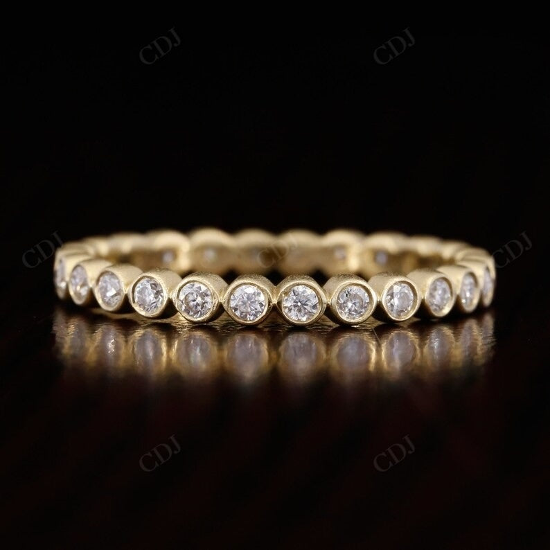 Bezel Set Round 0.45CTW Lab Grown Diamond Band  customdiamjewel   