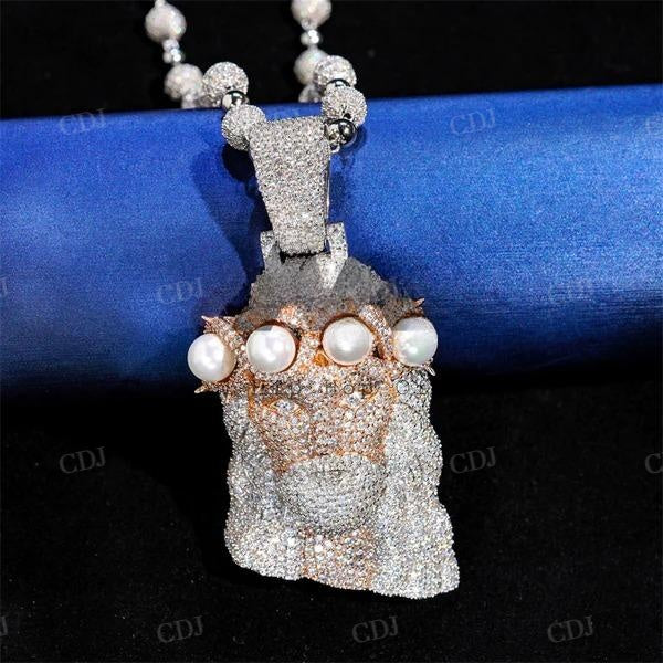 Hip Hop Diamond Jesus Pendant For Men  customdiamjewel   