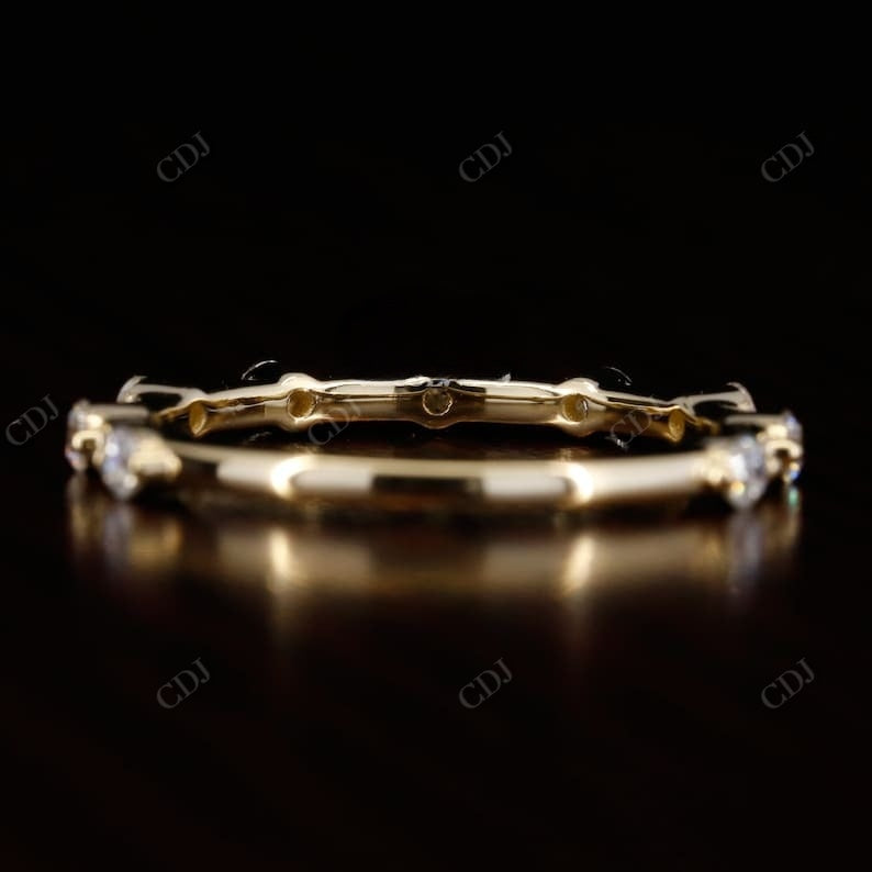 Round Cut Natural Diamond Solid Gold Wedding Band  customdiamjewel   