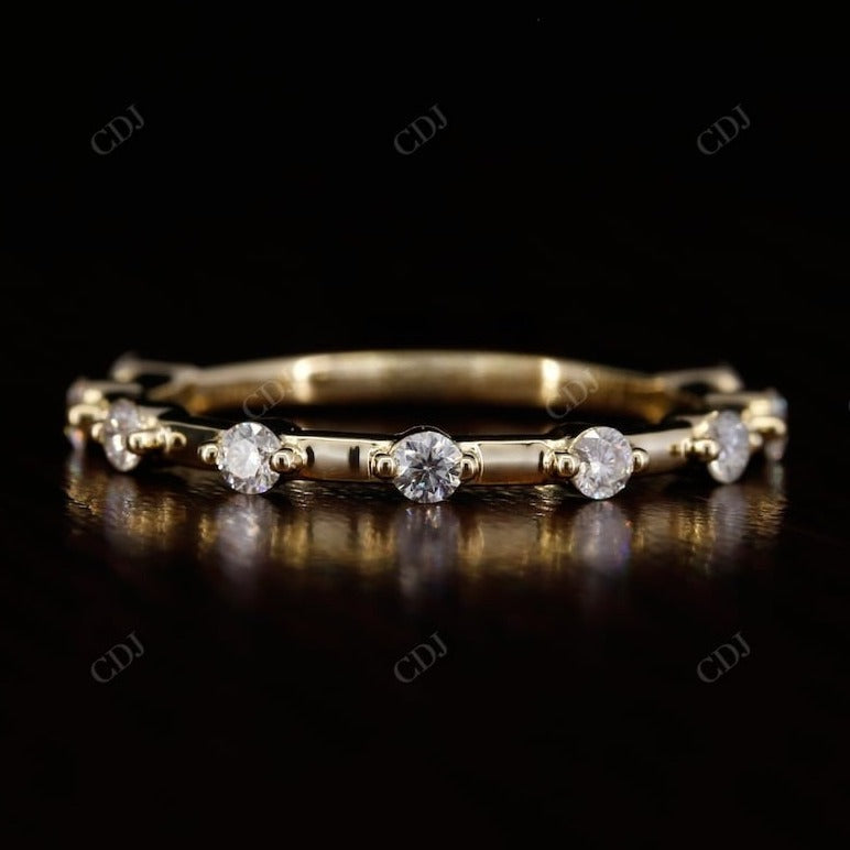 Round Cut Natural Diamond Solid Gold Wedding Band  customdiamjewel Sterling Silver Yellow Gold VVS-EF