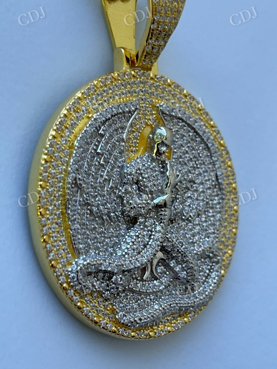 Two Tone Euphanasia Tupac Diamond Pendant  customdiamjewel   