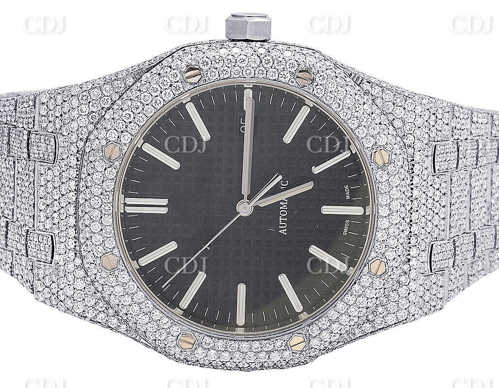 Iced Out Moissanite Diamond Watch Luxury Diamond Watch Handmade Automatic Watch Wholesale Price  customdiamjewel   